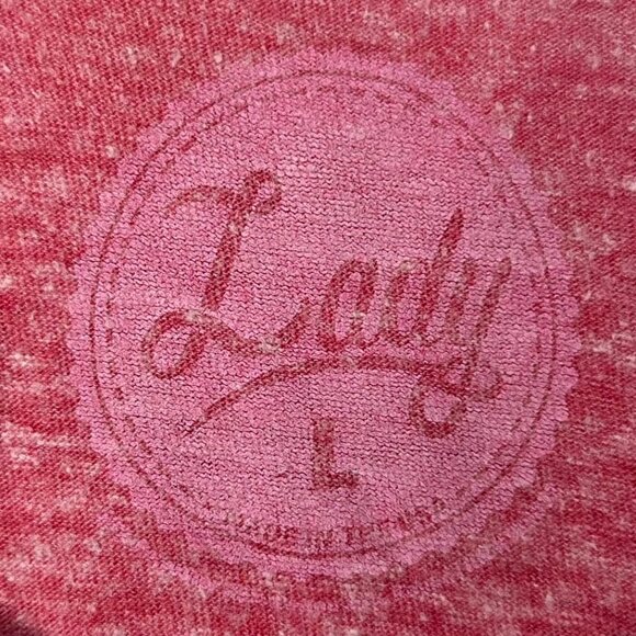 Lady Y'all Heather Pink Sleeveless Racerback Graphic Tank Top Women's SIze Large - Picture 4 of 5